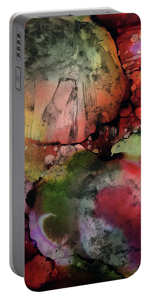 Universal Alignment Portable Battery Charger featuring the painting Universal Alignment by James Pinkerton