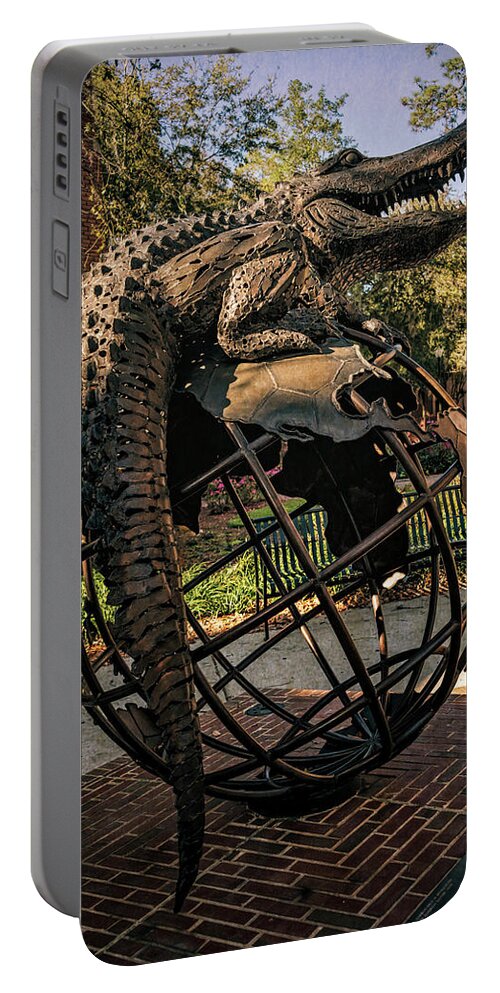 Florida Portable Battery Charger featuring the photograph University of Florida Sculpture by Joan Carroll