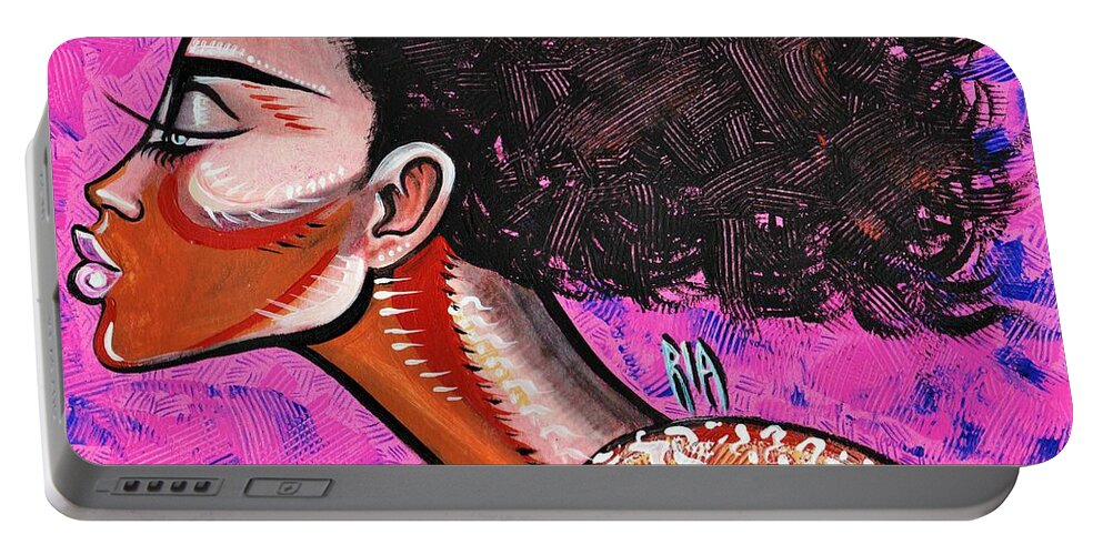 Black Art Portable Battery Charger featuring the photograph Unpredictable by Artist RiA