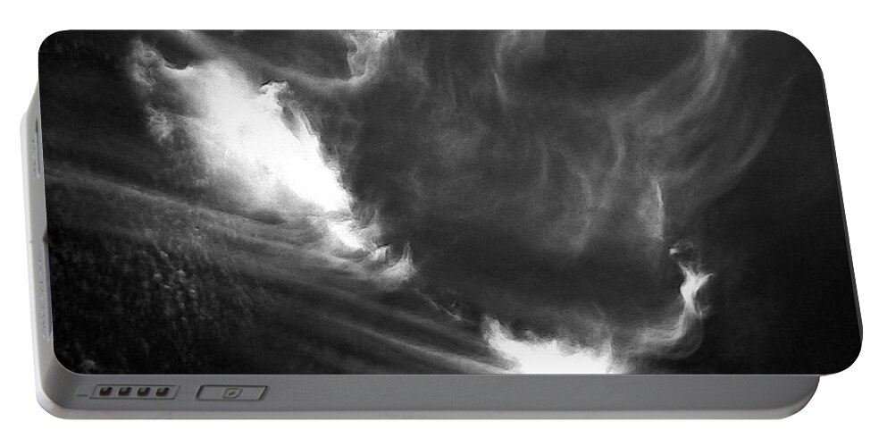 Abstract Portable Battery Charger featuring the photograph Up In The Clouds by Robyn King