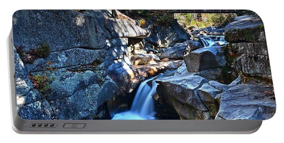 Water Falls Portable Battery Charger featuring the photograph Upper Ammonoosuc River by Steve Brown