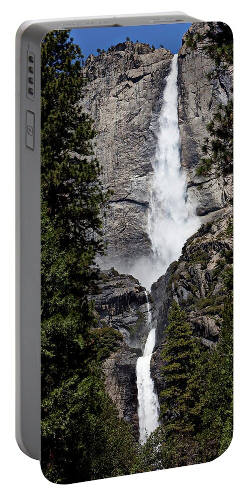 Yosemite Falls Portable Battery Charger featuring the photograph Upper and lower Yosemite Falls by Garry Gay