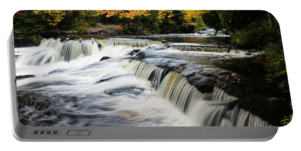 Fall Portable Battery Charger featuring the photograph Upper Bond Falls by John Roach