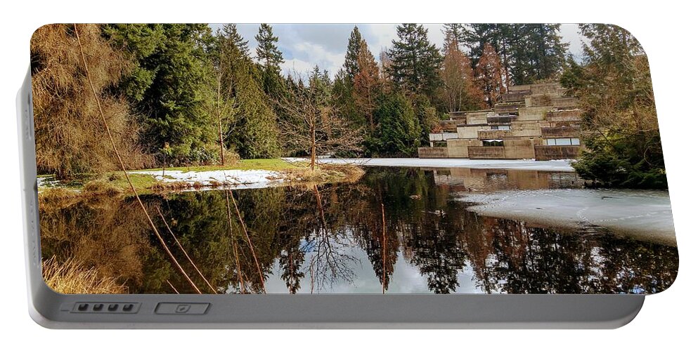 Pond Portable Battery Charger featuring the photograph Upper Pond Reflections by Darrell MacIver