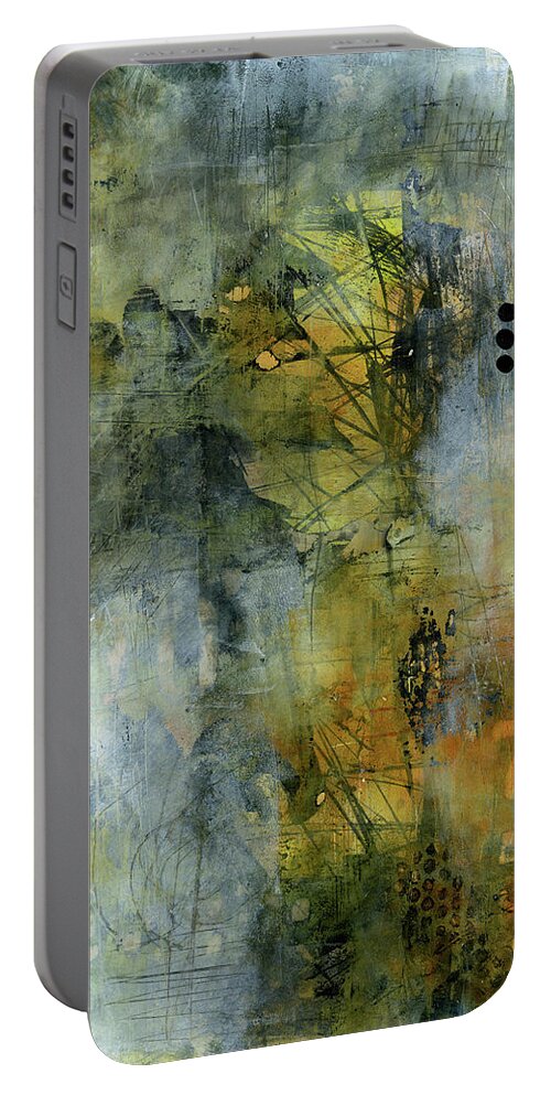 Urban Art Portable Battery Charger featuring the painting Urban Abstract Warm and Grey by Patricia Lintner