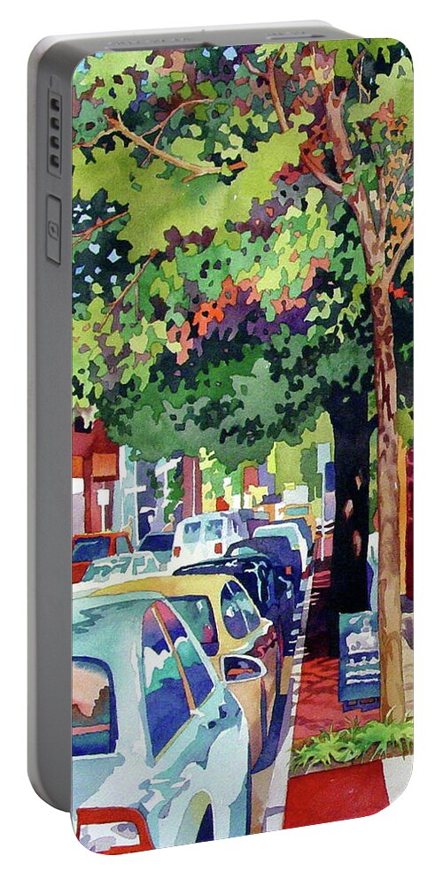 City Portable Battery Charger featuring the painting Urban Jungle by Mick Williams