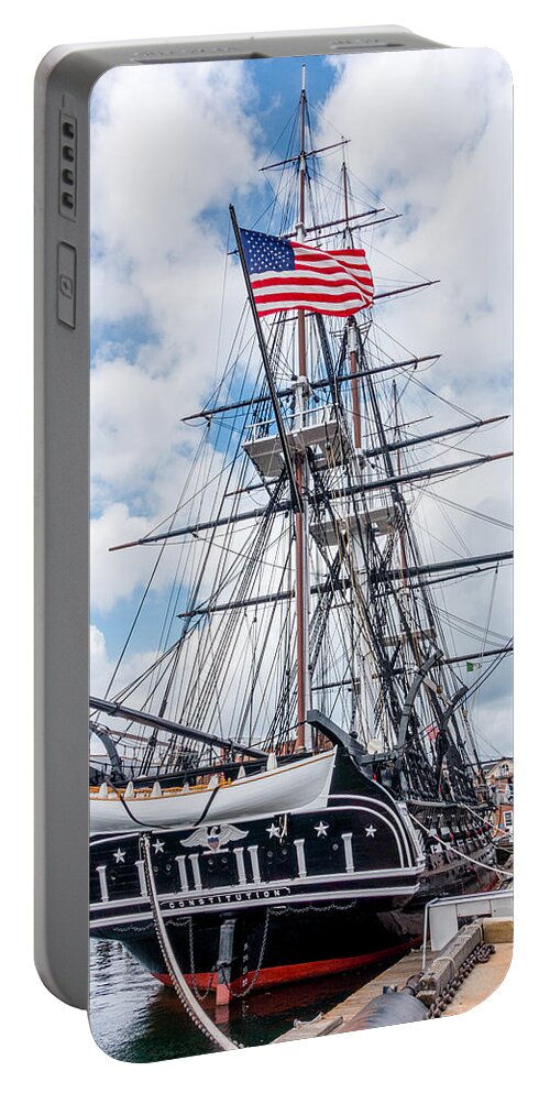 America Portable Battery Charger featuring the photograph USS Constitution by SR Green
