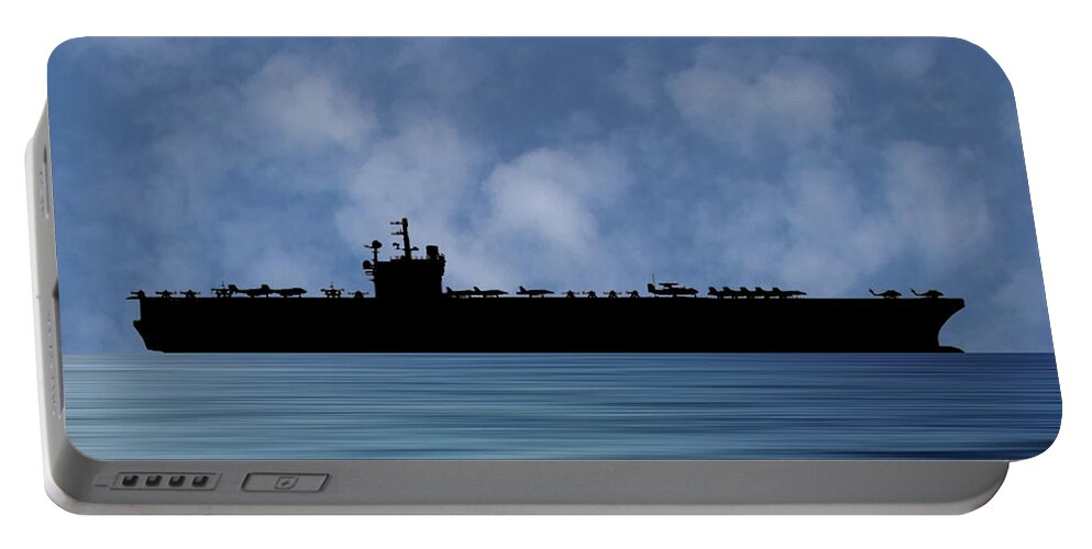 Uss George H W Bush Portable Battery Charger featuring the photograph USS George H.W. Bush 2009 v1 by Smart Aviation