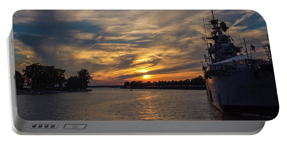 A7s Portable Battery Charger featuring the photograph USS Little Rock by Dave Niedbala