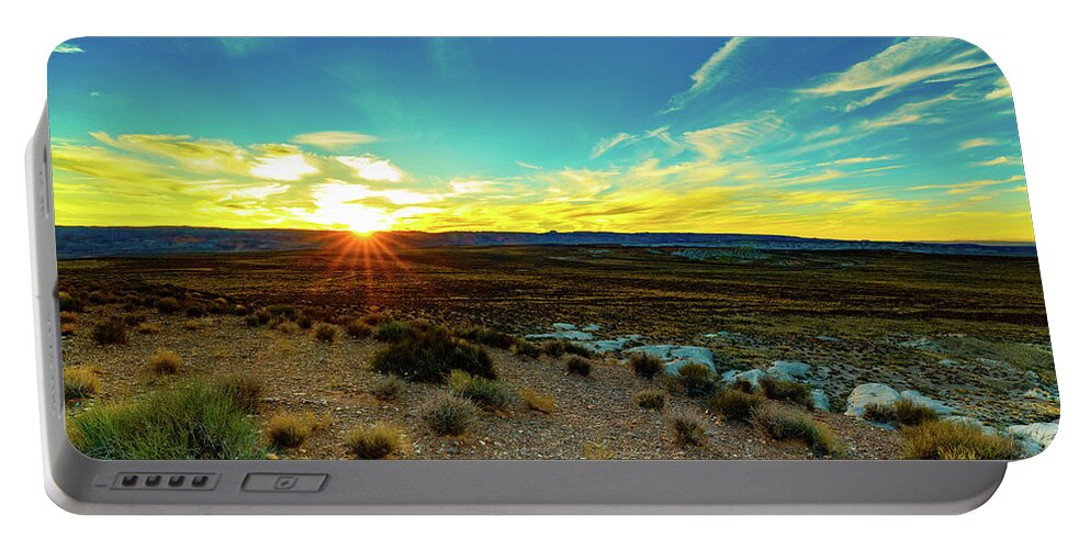 Usa Portable Battery Charger featuring the photograph Utah Desert Sunset by Raul Rodriguez