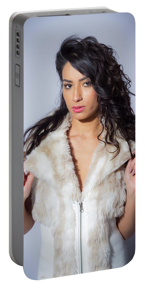 Implied Nude Portable Battery Charger featuring the photograph Val by La Bella Vita Boudoir