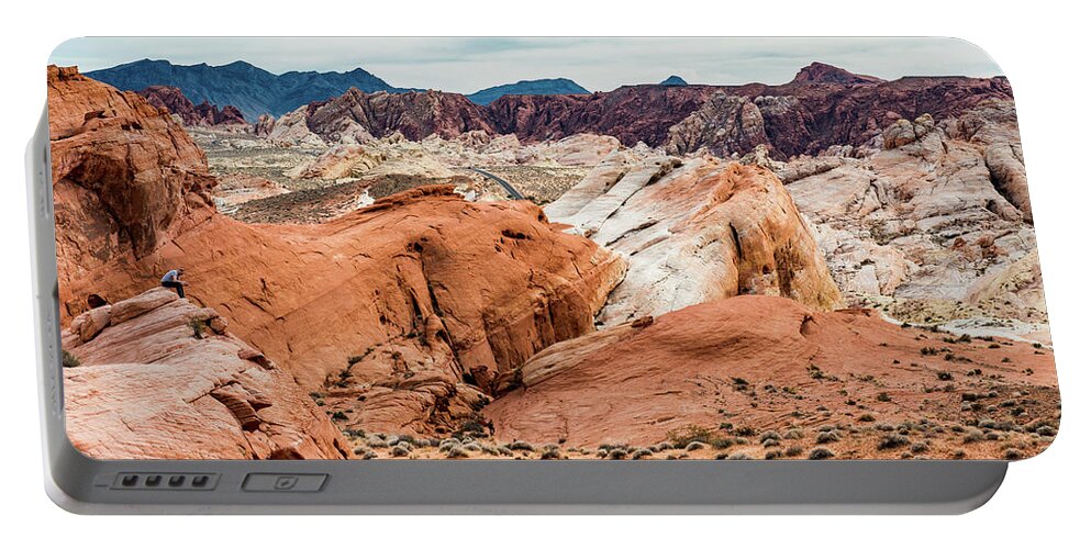 Landscape Portable Battery Charger featuring the photograph Valley of Fire by Paul Johnson