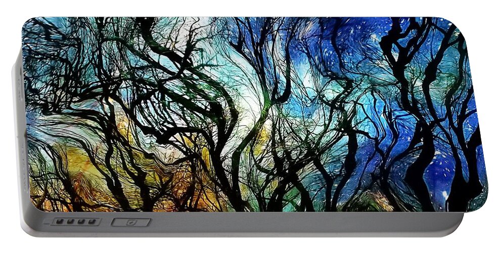 Nasa Art Portable Battery Charger featuring the photograph Van Goghs Aurora Borealis 2 by Barbara Chichester