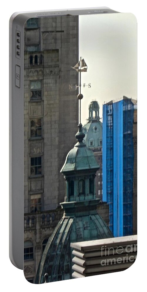 Blue Patina Construction Composition Portable Battery Charger featuring the photograph Vancouver, BC Series 1-4 by J Doyne Miller