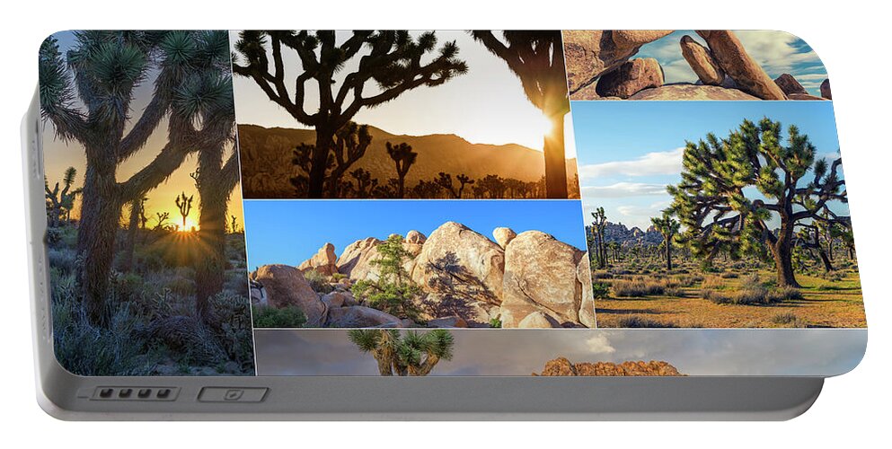 Joshua Tree Portable Battery Charger featuring the photograph Variety of Joshua Tree Collage by Joseph S Giacalone