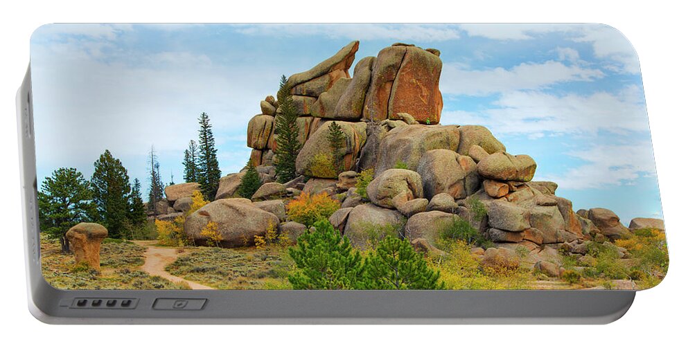 Wyoming Portable Battery Charger featuring the photograph Vedauwoo by Nancy Dunivin