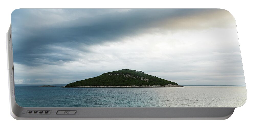 Losinj Portable Battery Charger featuring the photograph Veli Osir Island at dawn, Losinj Island, Croatia. by Ian Middleton