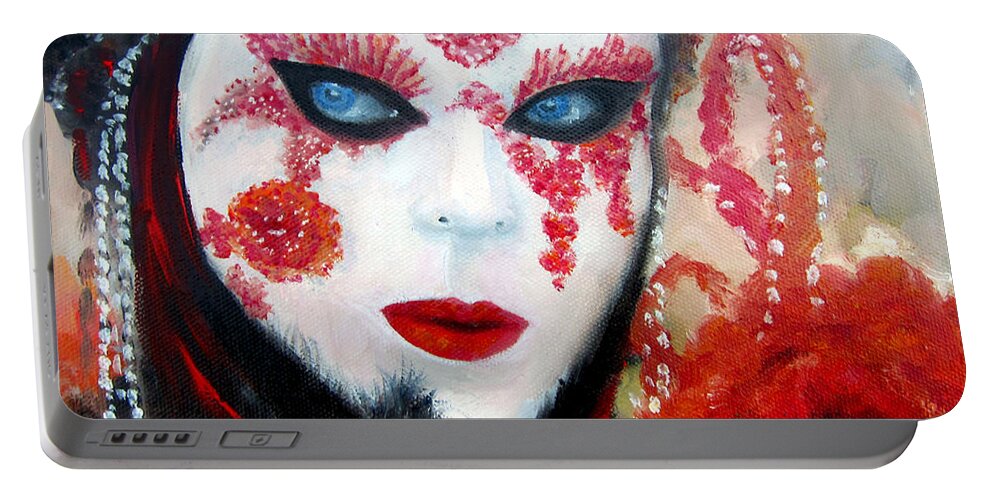 Venice Portable Battery Charger featuring the painting Venetian Tigress by Leonardo Ruggieri