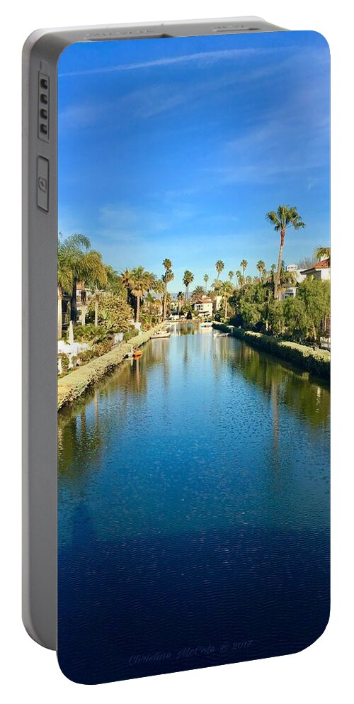 Nature Portable Battery Charger featuring the photograph Venice Canal Reflections 12 by Christine McCole