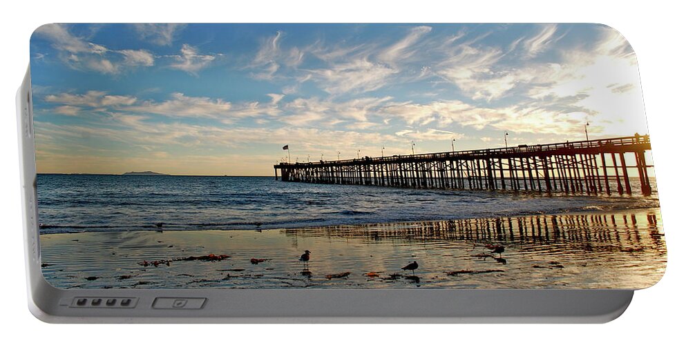  Portable Battery Charger featuring the photograph Ventura Pier at Sunset by Liz Vernand
