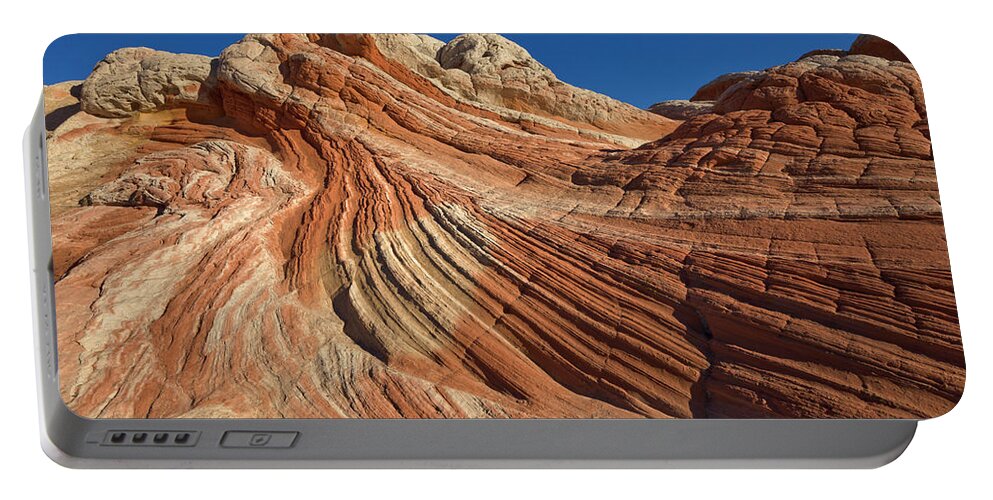 00559281 Portable Battery Charger featuring the photograph Vermillion Cliffs Sandstone by Yva Momatiuk John Eastcott
