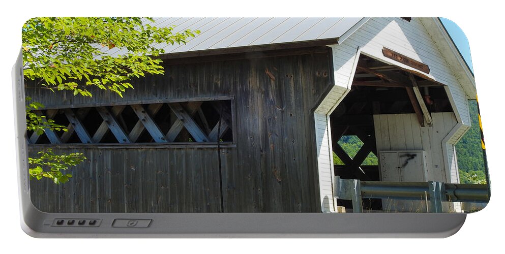 Vermont Portable Battery Charger featuring the photograph Vermont Covered Bridge #1 by Mindy Musick King