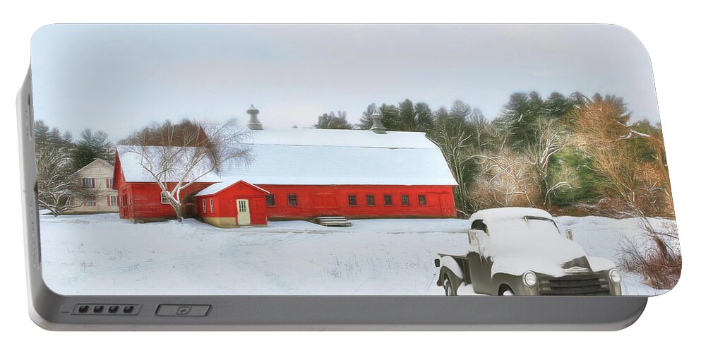 Vermont Portable Battery Charger featuring the digital art Vermont Memories by Sharon Batdorf