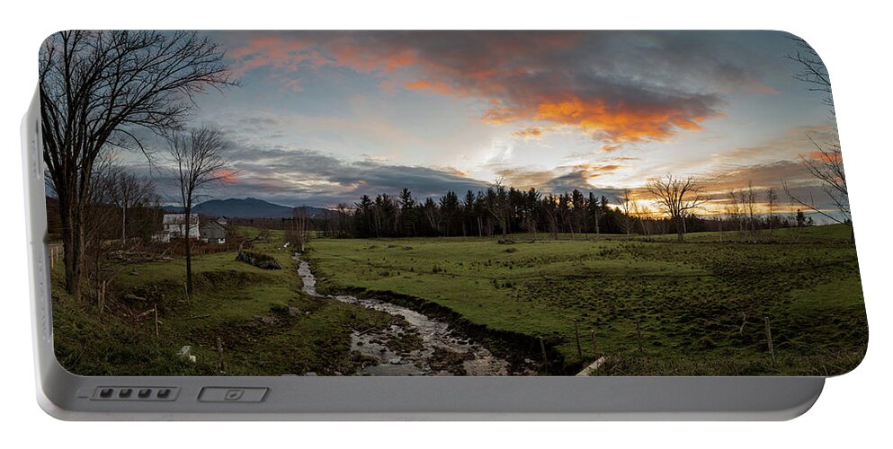 Vermont Portable Battery Charger featuring the photograph Vermont Sunset by Natalie Rotman Cote