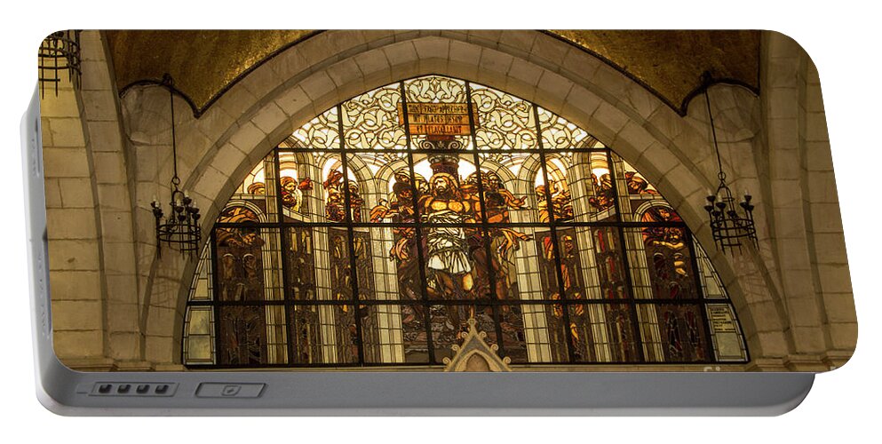 Christian Art Portable Battery Charger featuring the photograph Via Dolorosa 2nd Station by Adriana Zoon