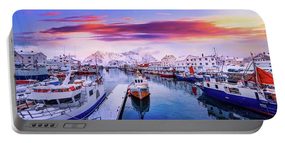 Norway Portable Battery Charger featuring the photograph Vibrant Norway by Philippe Sainte-Laudy