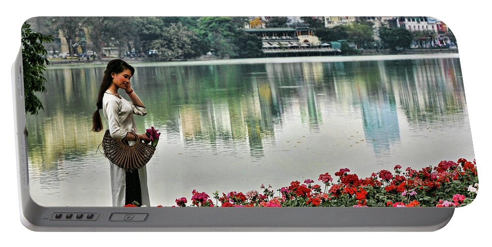 Vietnam Portable Battery Charger featuring the photograph Vietnamese Beauty I by Chuck Kuhn