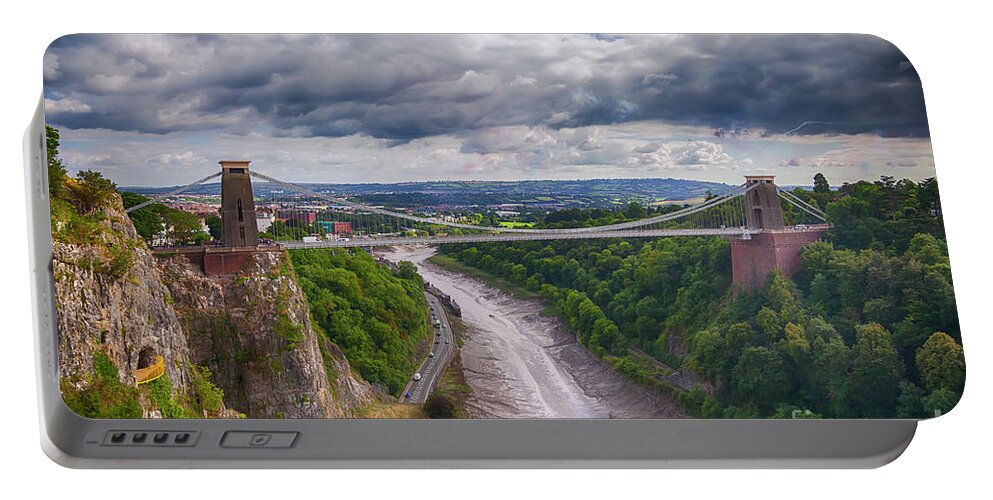 Air Portable Battery Charger featuring the photograph view at Bristol bridge by Ariadna De Raadt