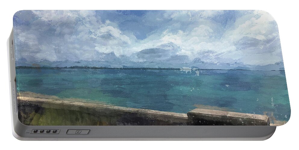 Luther Fine Art Portable Battery Charger featuring the photograph View from Bermuda Naval Fort by Luther Fine Art