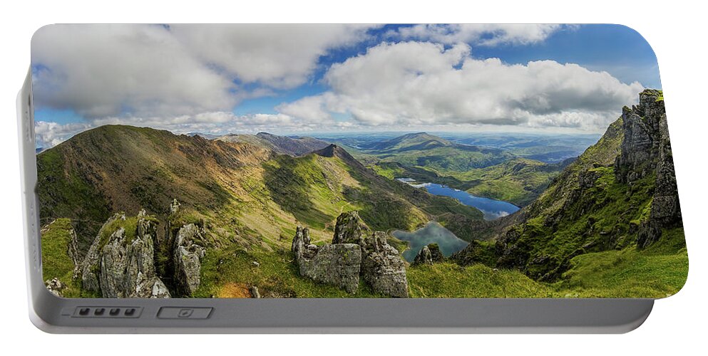 Wales Portable Battery Charger featuring the photograph View From Snowdon Summit by Ian Mitchell
