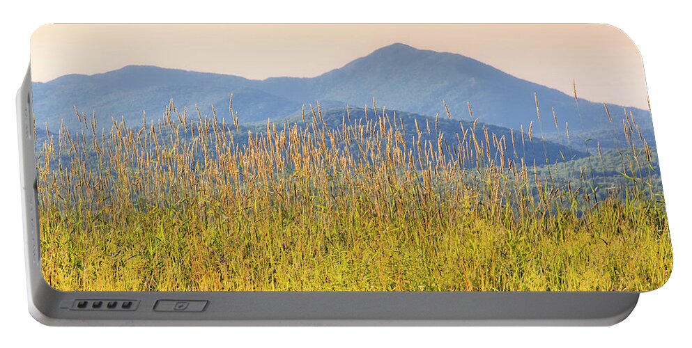 Summer Portable Battery Charger featuring the photograph View From The Tent by Alan L Graham