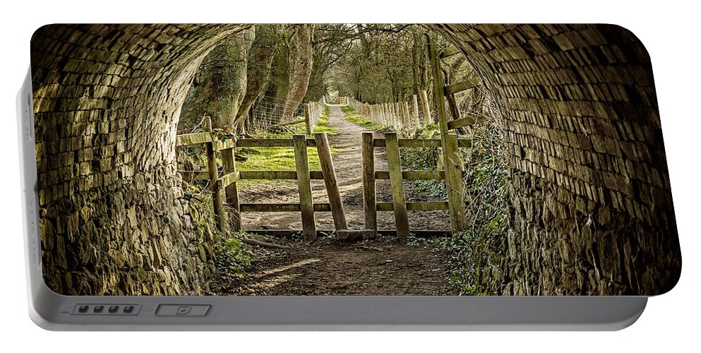 Calke Portable Battery Charger featuring the photograph View from the Tunnel by Nick Bywater