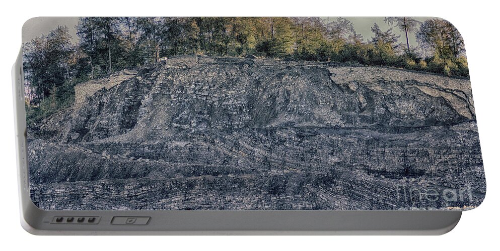 View Portable Battery Charger featuring the photograph View of a quarry by Eva-Maria Di Bella
