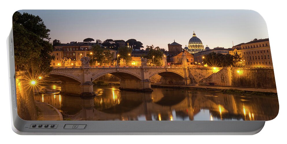 Rome Portable Battery Charger featuring the photograph View Of Rome by Rob Davies