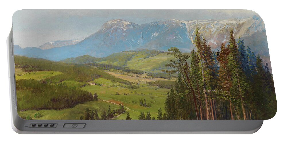 Painting Portable Battery Charger featuring the painting View Of The Rax Region by Mountain Dreams