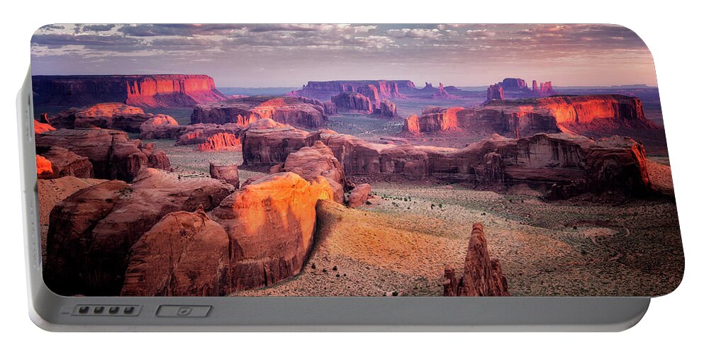 Sunrise Portable Battery Charger featuring the photograph Views from the Edge by Nicki Frates