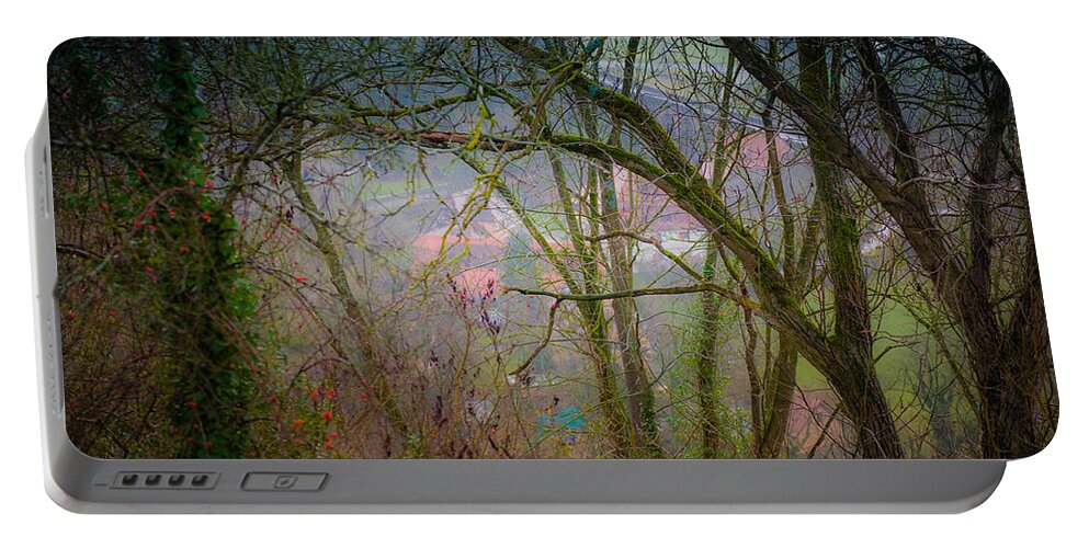 Germany Portable Battery Charger featuring the photograph Village in the Forest by Bill Howard