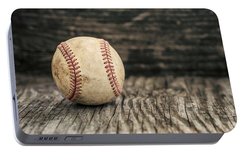 Terry D Photography Portable Battery Charger featuring the photograph Vintage Baseball by Terry DeLuco
