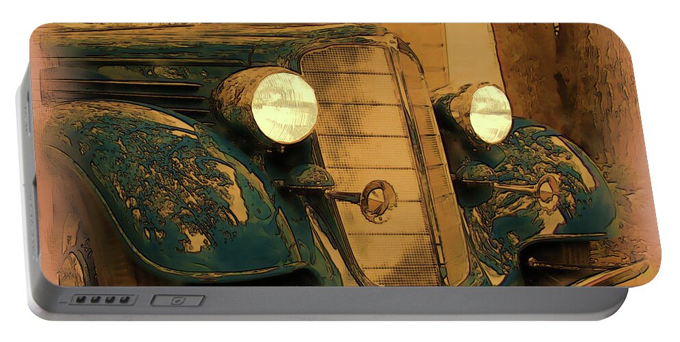 Vintage Portable Battery Charger featuring the digital art Vintage Buick by Tristan Armstrong