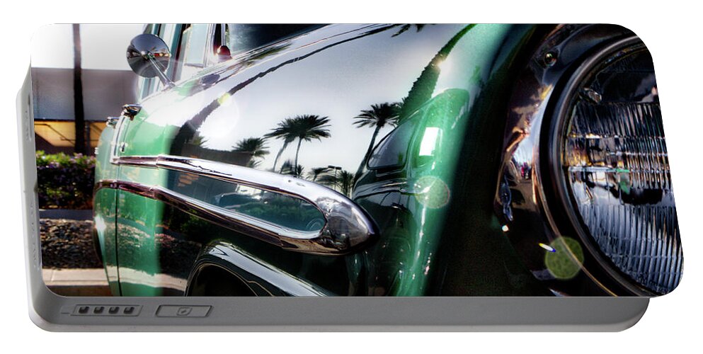 Cars Portable Battery Charger featuring the photograph Vintage Green by Mark David Gerson