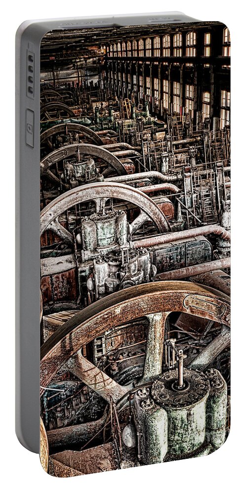 Bethlehem Portable Battery Charger featuring the photograph Vintage Machinery by Olivier Le Queinec