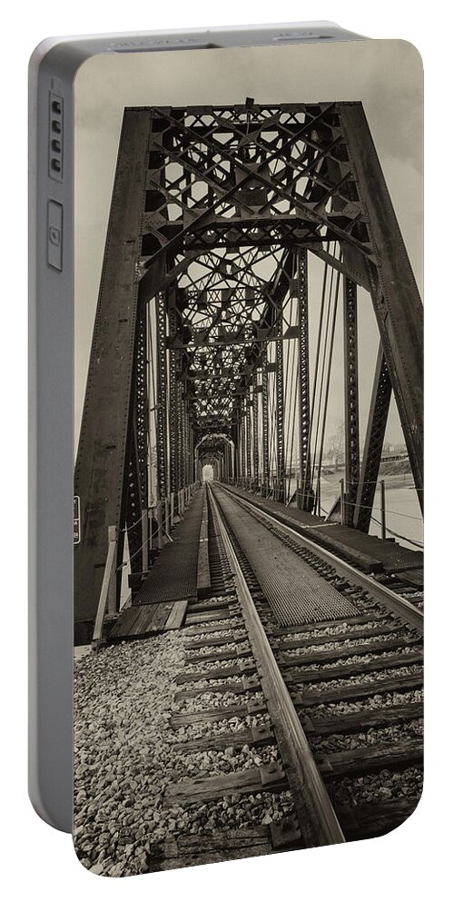 Railroad Portable Battery Charger featuring the photograph Vintage Railroad Bridge by Jurgen Lorenzen