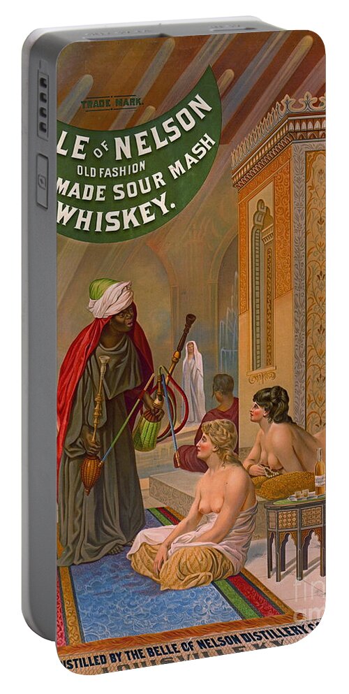 Vintage Whiskey Advertisement 1883 Portable Battery Charger featuring the photograph Vintage Whiskey Ad 1883 by Padre Art