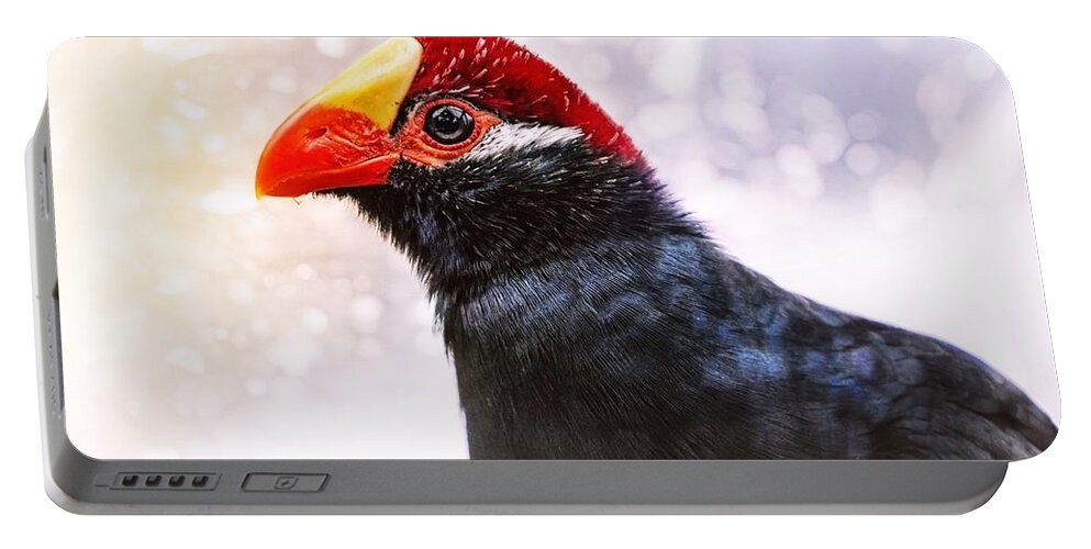 Violet Turaco Portable Battery Charger featuring the photograph Violet Turaco by Jaroslav Buna