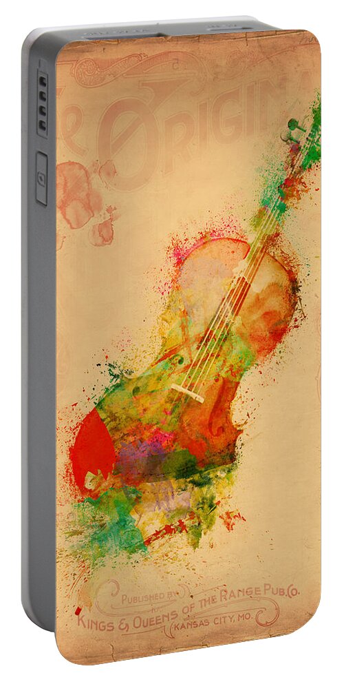 Violin Portable Battery Charger featuring the digital art Violin Dreams by Nikki Marie Smith