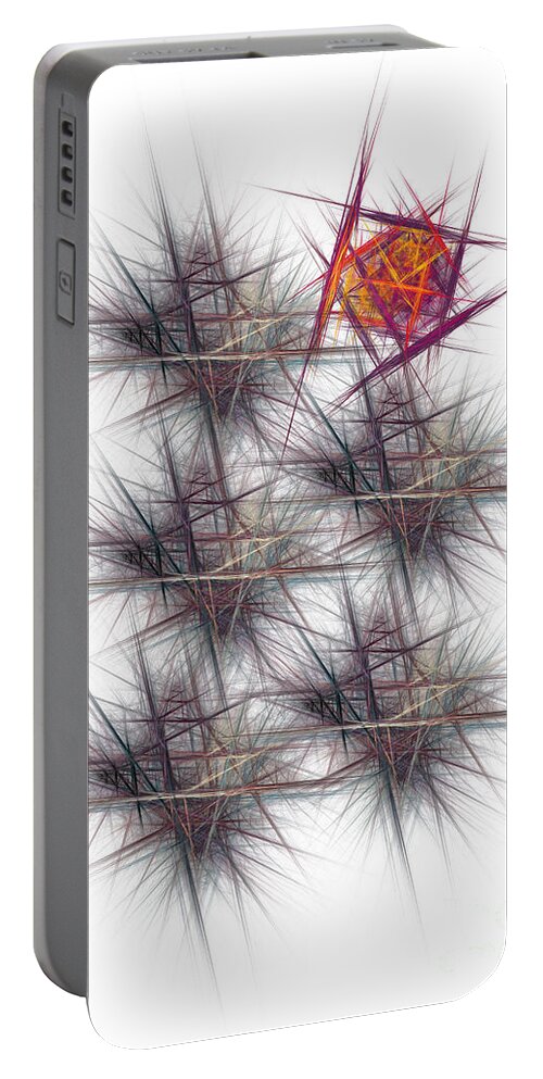 Virus Portable Battery Charger featuring the digital art Virus abstract art by Justyna Jaszke JBJart